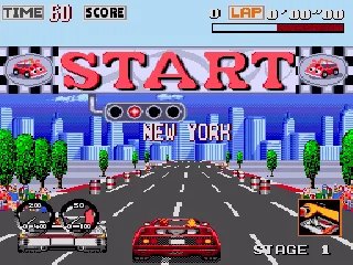 
											Start of the race; there is one opponent that will bug you the entire time.