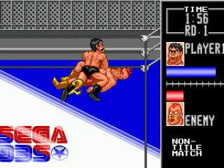 
											Bruce Blade goes for the pin.