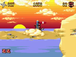 
											Zero runs like a crazy toward the next save point