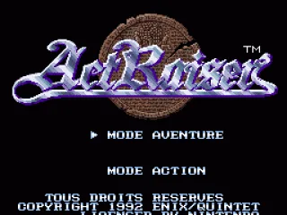 
											Title screen (France)