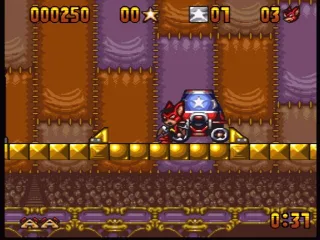 
											Adjust the canon, get inside, and fire yourself up in order to access other levels and collect items!