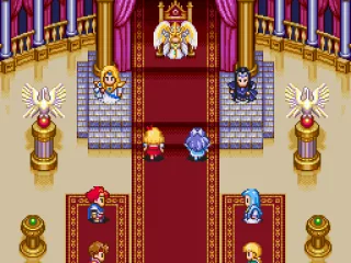 
											Throne room. Introducing the nine handsome dudes... I mean Guardians