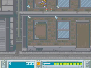 
											Shoot out the windows to reveal more bad guys, or perhaps a hidden power up or two.