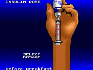
											Before beginning a level, Captain Novolin needs to inject the right dose of insulin.