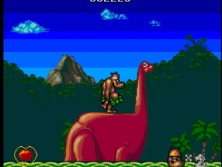 
											Riding a dinosaur!
