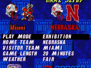 
											Game Setup screen