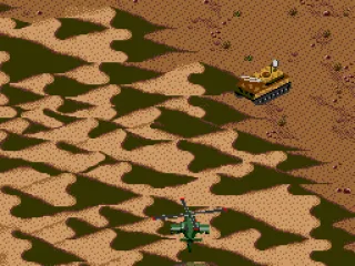 
											The tank lures behind the sands...