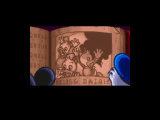 
											Intro: Later, Donald & Mickey goes to find the triplets but discover they were missing. Pluto rushes in and points their attention to the mysterious book where they find the 3 inside.