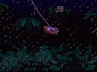 
											Monkeys swinging on the rope!