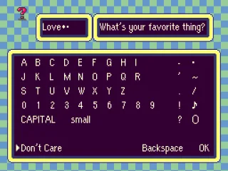 
											You can name your favorite thing... one of the default choices is