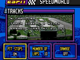 
											Choose whether to have pit stops and damage and also decide on the number of laps.