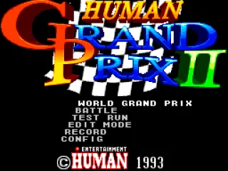 
											Human Grand Prix II title screen.