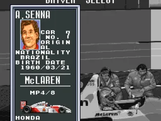 
											The driver Ayrton Senna was actually created by me.