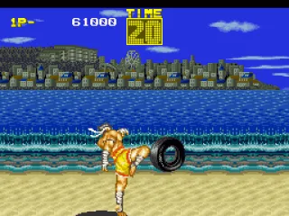 
											Bonus game after your second fight. Hit the tires