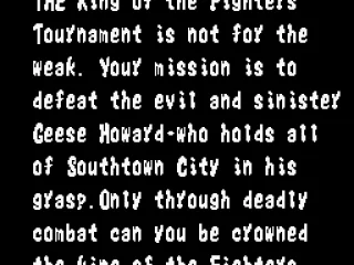 
											Introduction. The story behind the game (note that this game is not officially part of the King of Fighters series)