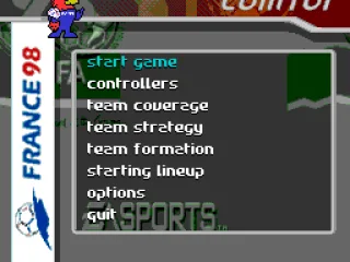 
											Game menu