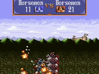 
											Battle animation - Two Horsemen-Units are battling it out
