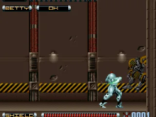 
											Beating up more construction mecha.
