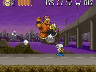 
											Yakimo bounces along on his unibike.