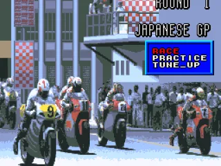 
											Menu before a race