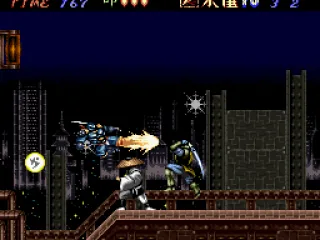 
											Attacking two enemies at once with a flaming kick