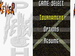
											Title screen and main menu (European version)