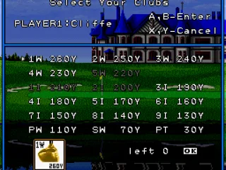 
											You also get to choose your club set for the match.
