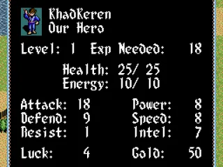
											Character information