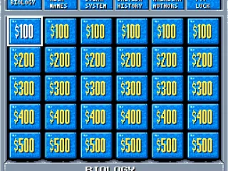 
											The Jeopardy board