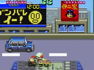 
											The Shocker shock-troops have commandeered a few cars that they attempt to ram you off the road with.