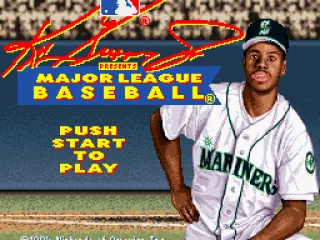 
											The title screen, featuring (who else?) Ken Griffey Jr.