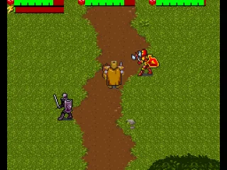 
											Three knights questing.