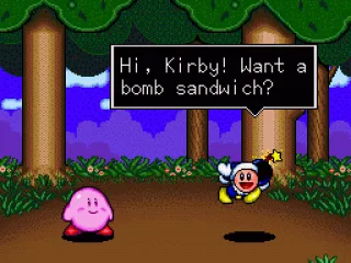 
											Before every match-up Kirby has a verbal brawl with the competition