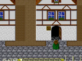 
											In front of a house