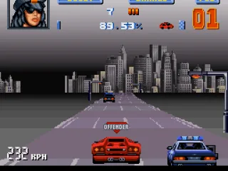
											In some tracks, two cops will appear suddenly and pursuit the high-speed drivers.