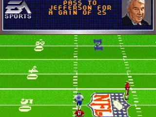 
											The pass is good for a 25 yard gain. First down.
