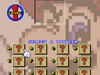 
											Level one: Selecting the first problem