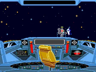 
											While Spot is reparing the ship, a vessel approaches...