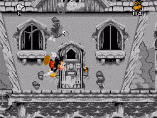 
											Mickey's attack is throwing these globes