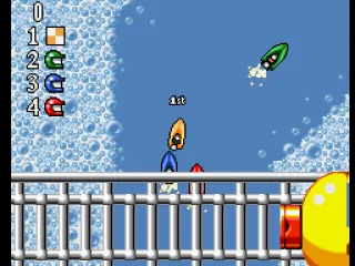 
											Boat racing through a Bathtub