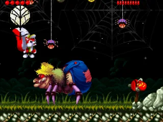 
											The first end-boss, a large spider