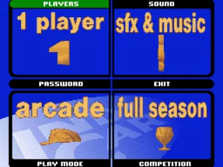 
											Mode selection menu