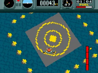 
											The overhead view (rocketbelt only) can aid  you with landing