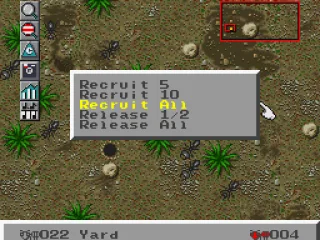 
											Recruiting a group of ants to follow me