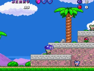 
											Enemies can be jumped on then squished