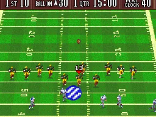 
											The football flying in the air
