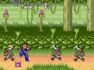 
											Fighting off three foes at the same time.