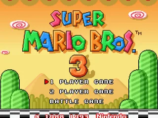 
											Super Mario Bros. 3 title screen.
