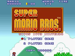 
											Super Mario Bros. title screen