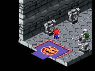 
											Bowser's Castle. Note the walking enemies